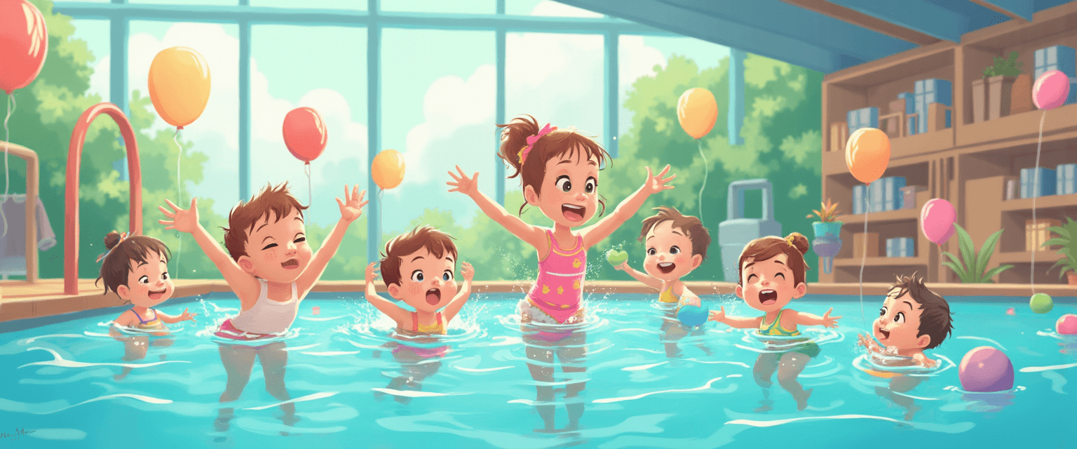 Registrar el progreso en clases de natación de niños autodidactas
