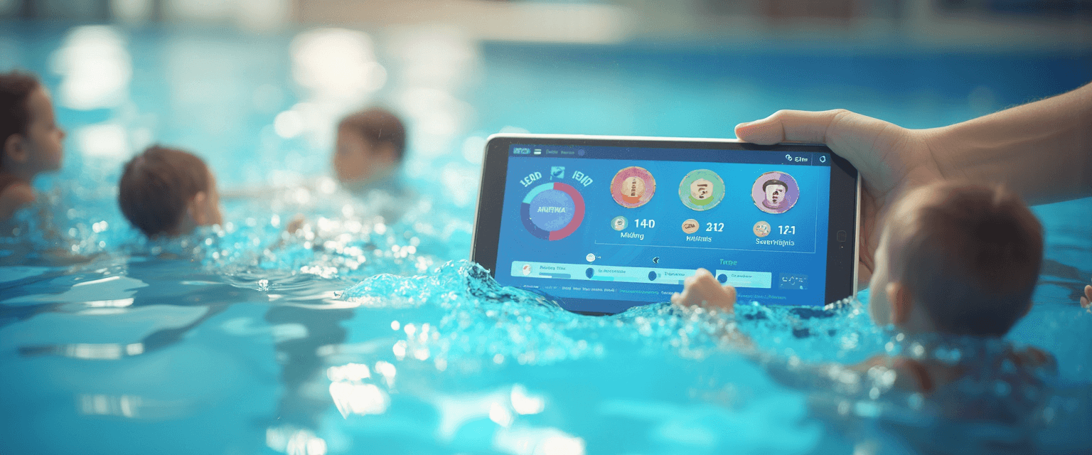 Schwimmunterrichtsfortschritt mit digitaler App verfolgen