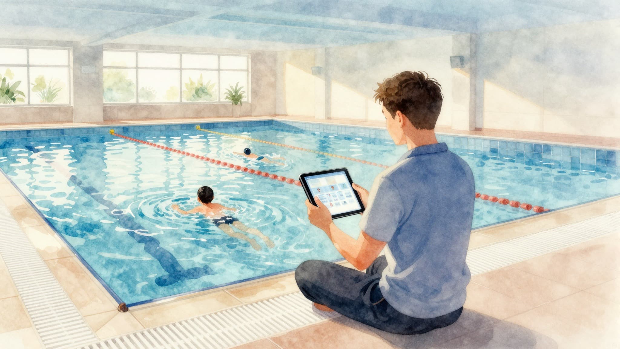 Combinez la planification des cours de natation et la communication avec les parents dans une seule application gratuite : gagnez des heures chaque semaine