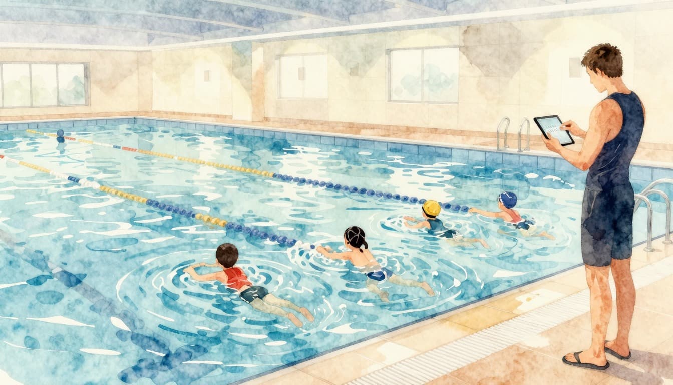 How to Make the Most of Lesson Time as a Swimming Instructor: More Attention per Child with a Student Tracking System