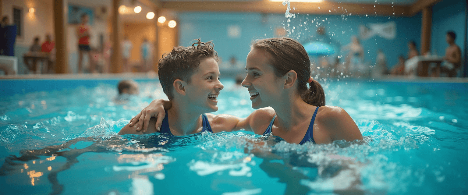 Enregistrement des progrès en natation chez les enfants avec peur de l'eau